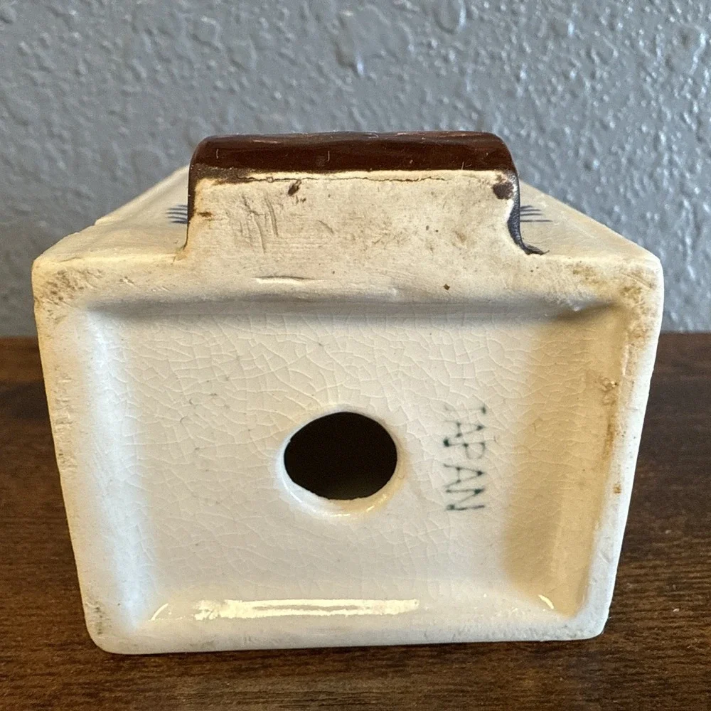 Vintage Fred Roberts Rooster‎ Ceramic sage Apothecary Replacement Jar Japan